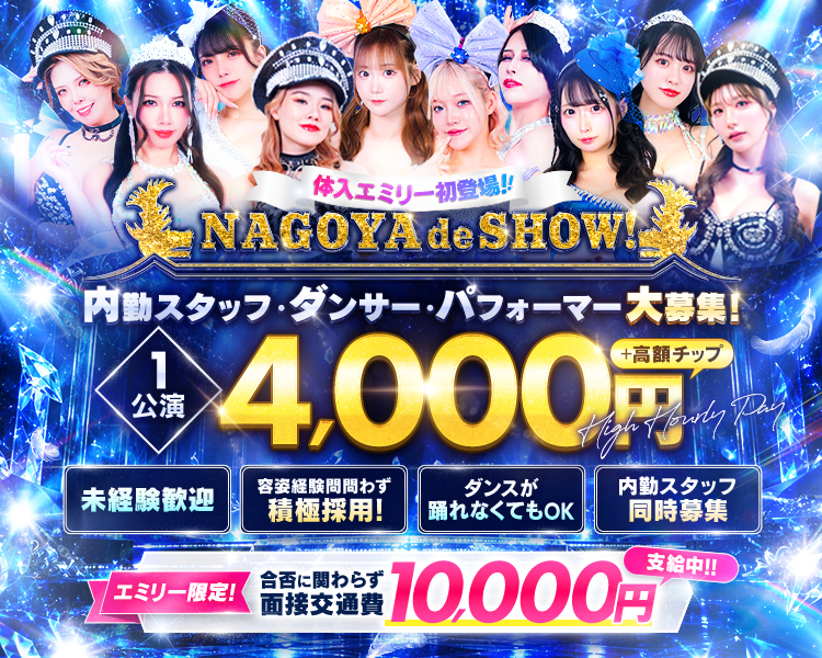 内動スタッフ・ダンサー・パフォーマー大募集!
1公演4,000円