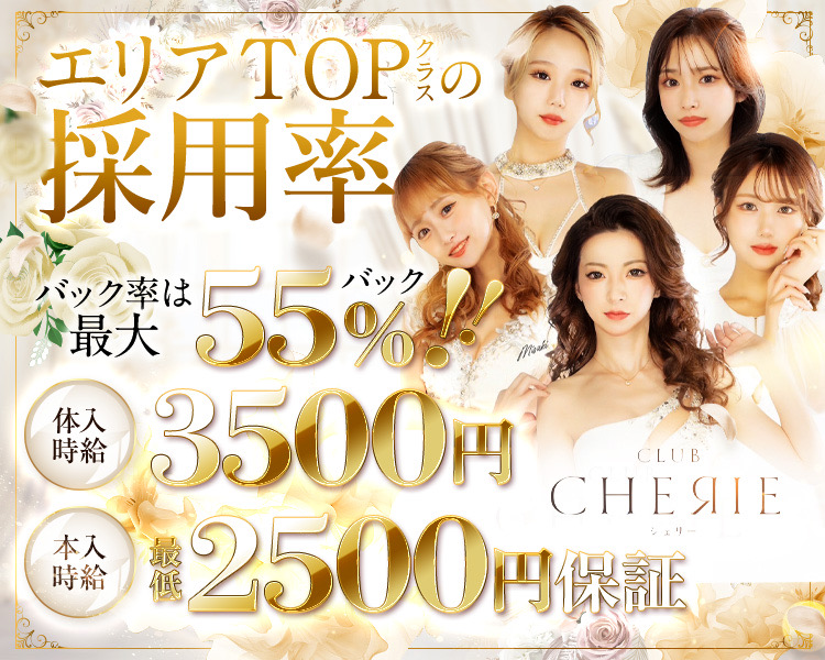 エリアTOPクラスの好待遇
バック率は最大55％バック！
体入時給　3,500円
本入時給　最低2,500円保証